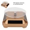 Rotating Solar Energy Multi Purpose Watch Phone Jewelry Display Makeup Holder Rack(Gold )