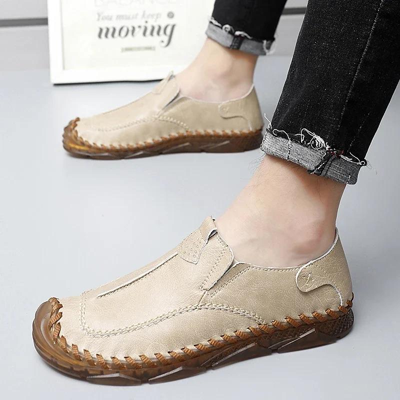 Durable And Waterproof Casual Leather Shoes For Men Comfortable Antiskid Walking Shoes All Seasons For All Occasions