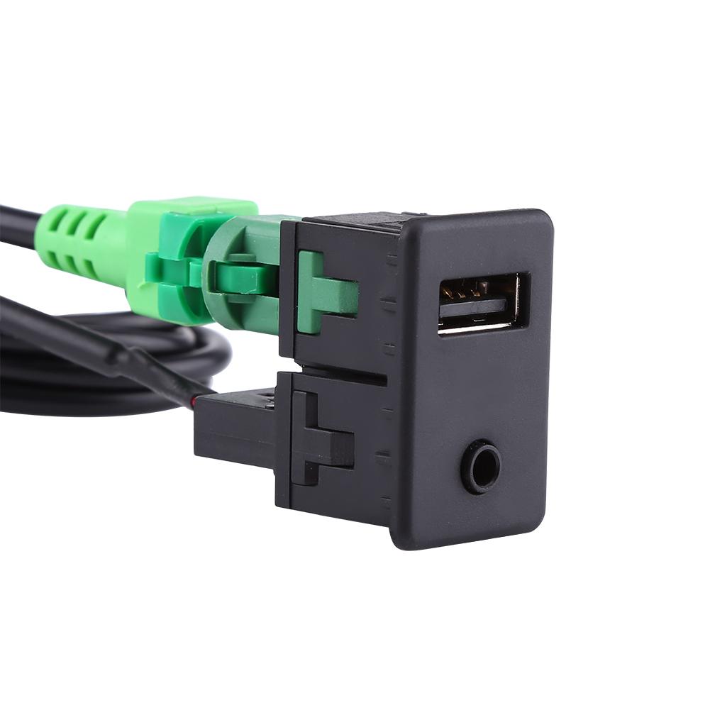 Car USB AUX Switch Socket Wire Harness Cable Adapter For BMW 3 5 Series E87 E90 E91 E92 X5 X6