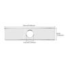 Black Silver 1 or 3 Hole Long Rectangle Faucet Cover Plate Escutcheon for Bathroom Kitchen Vanity Sink