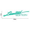 Autoaufkleber LIMITED EDITION Englischer Buchstabenaufkleber Autokarosserie Glasdekoration Reflektierende Laseraufkleber Autozubehör für außen