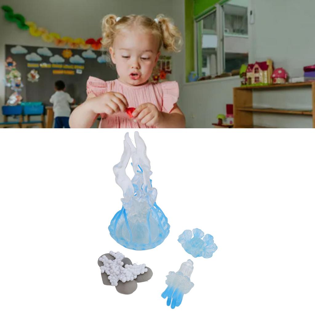 Blue Jellyfish Simulation Animal Model Blue Jellyfish Cycle Model Toy Ornament Children Cognitive Gr