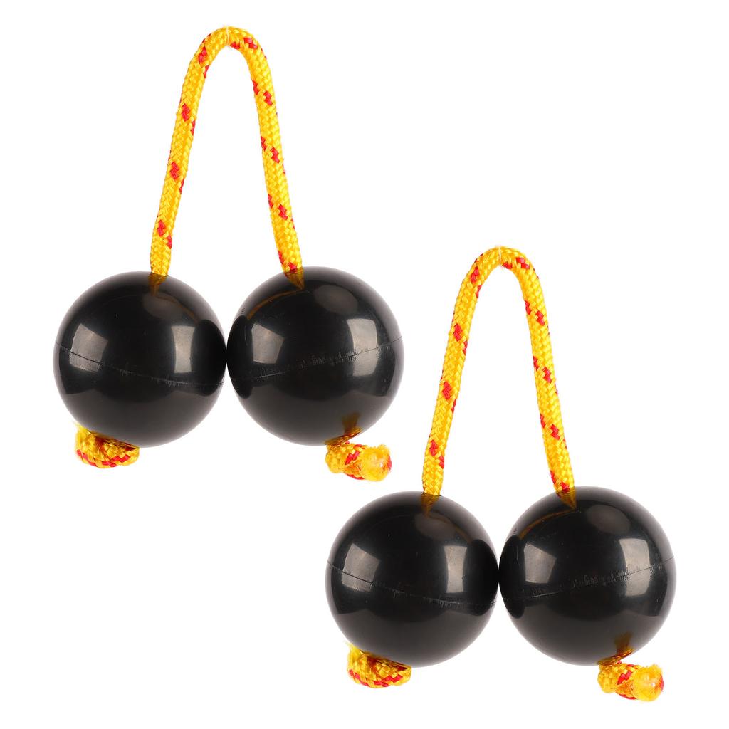 2Pcs African Rhythmic Ball Adjustable Black Comfortable African Shaker Rattle Ball for Entertaining