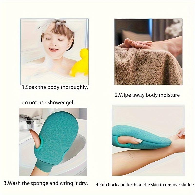 1PC Exfoliating Bath Gloves, Double-Sided Massage Scrub Gloves, Bath Additions, Bath products, four colors to choose from