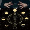 60x60cm Tarot Card Tablecloth Flannel Geometric Figure Divination Altar Cloth Board Game Oracles Card Pad Runes Support