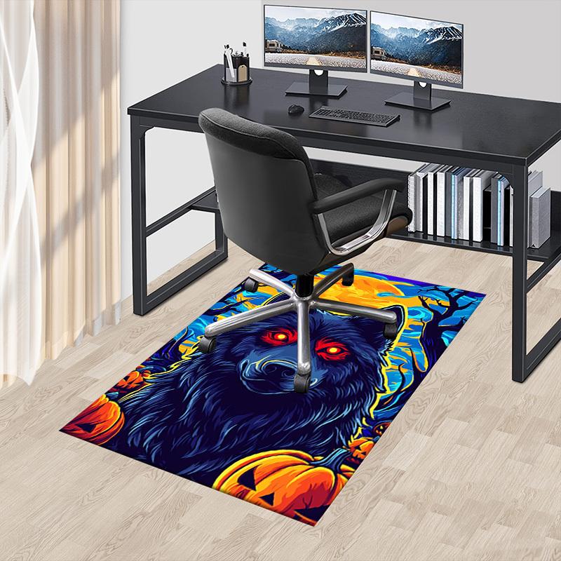 1pc Wolf Halloween Carpet, Office Rug Outdoor Mat Home Decor Area Carpet Festival
