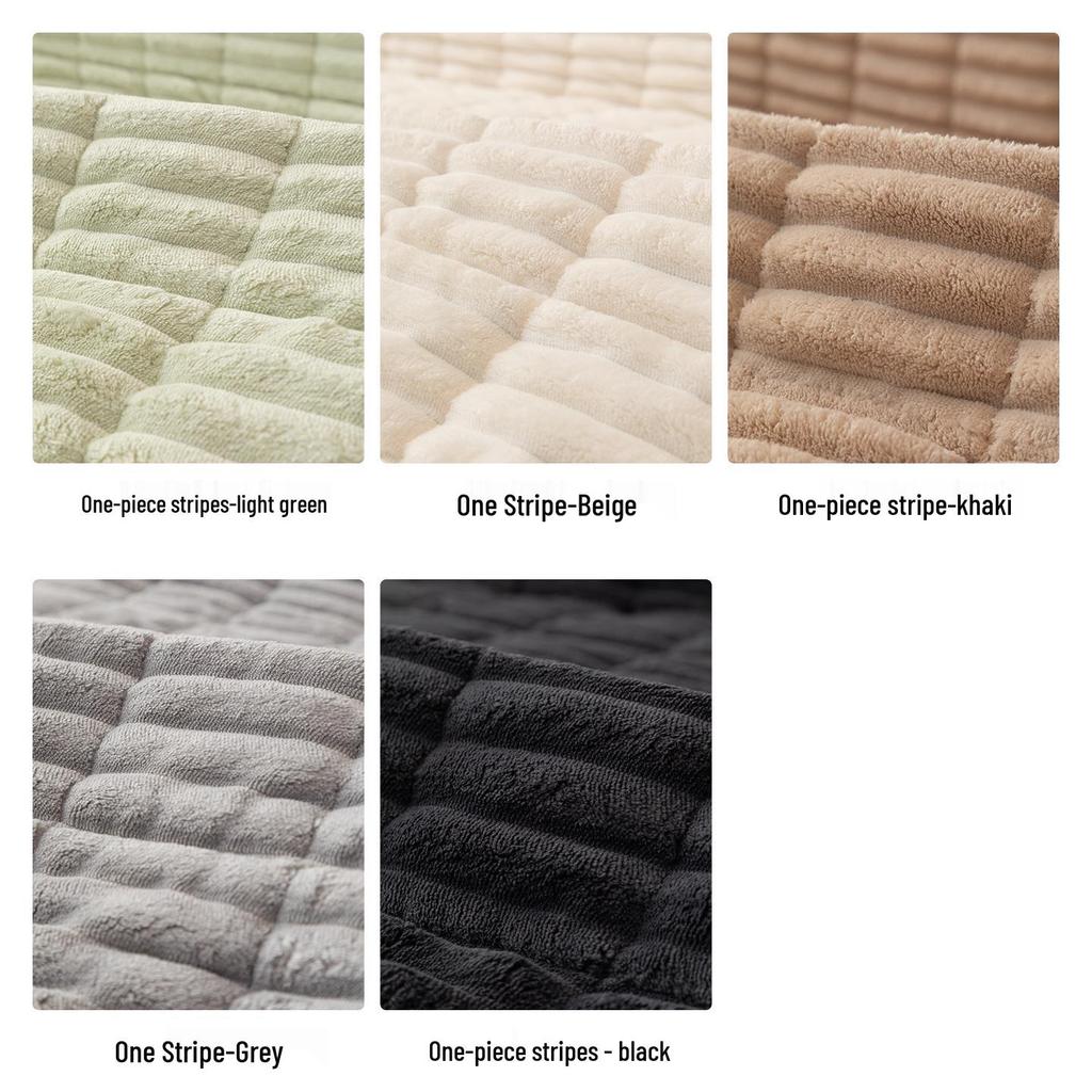 2026 Winter Plush Non-Slip Sofa Cushion & Leather Cover