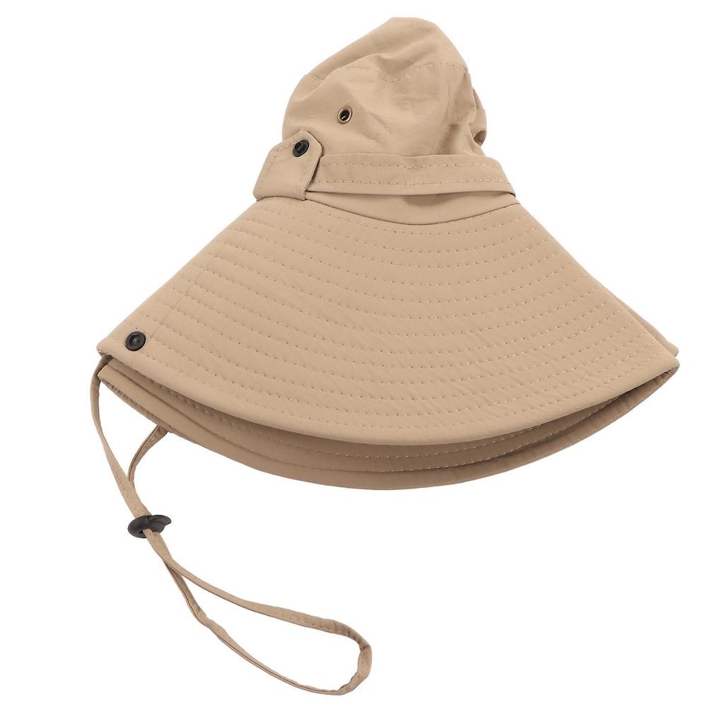 Fishing Hat Over UPF 50 UV Protection Adjustable Waterproof Versatile Travel Bucket Hat for Outdoor Fishing Khaki