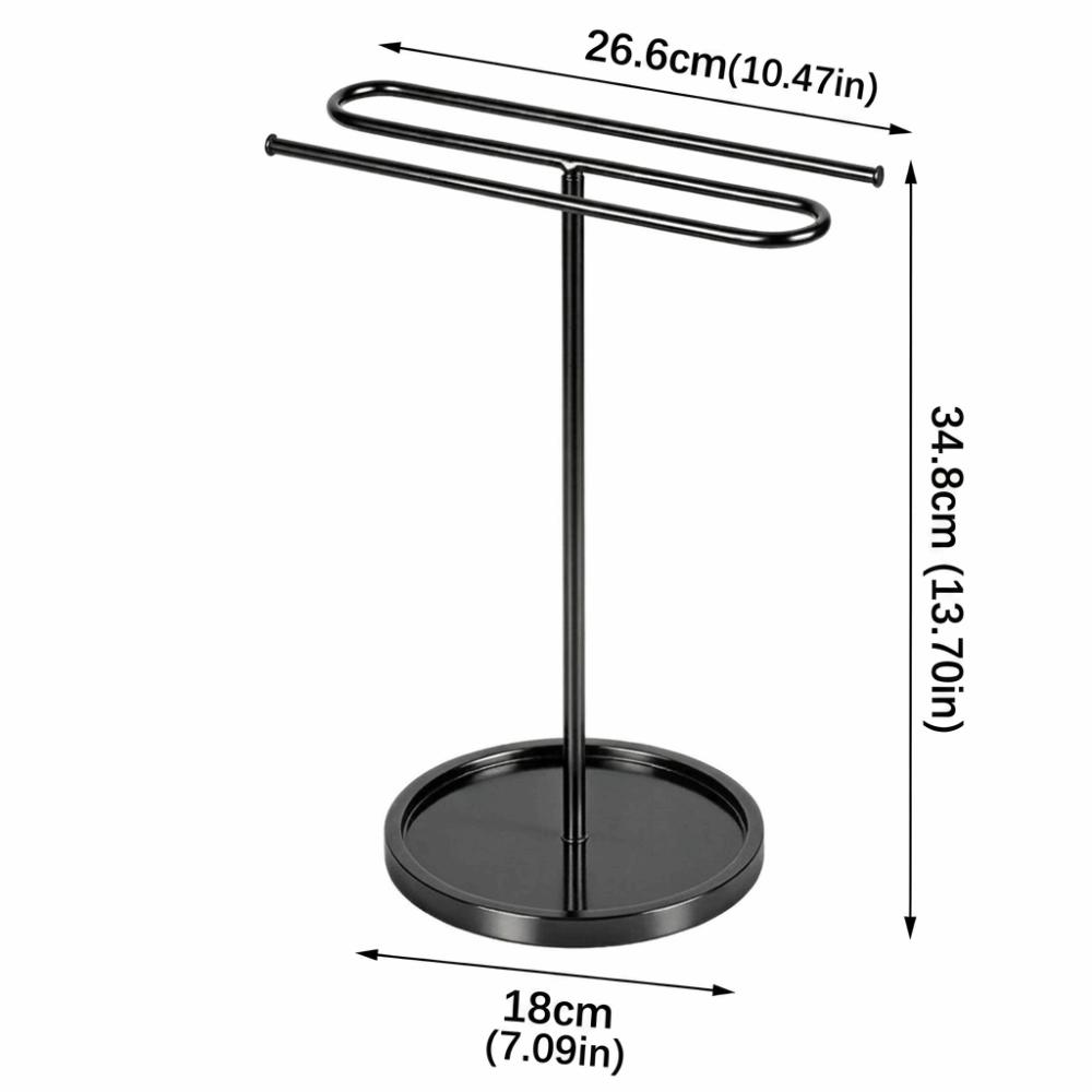 Non-Slip Metal Towel Holder Stable Hand Towel Stand Towels S-Shape Towel Stand Vanity Countertop