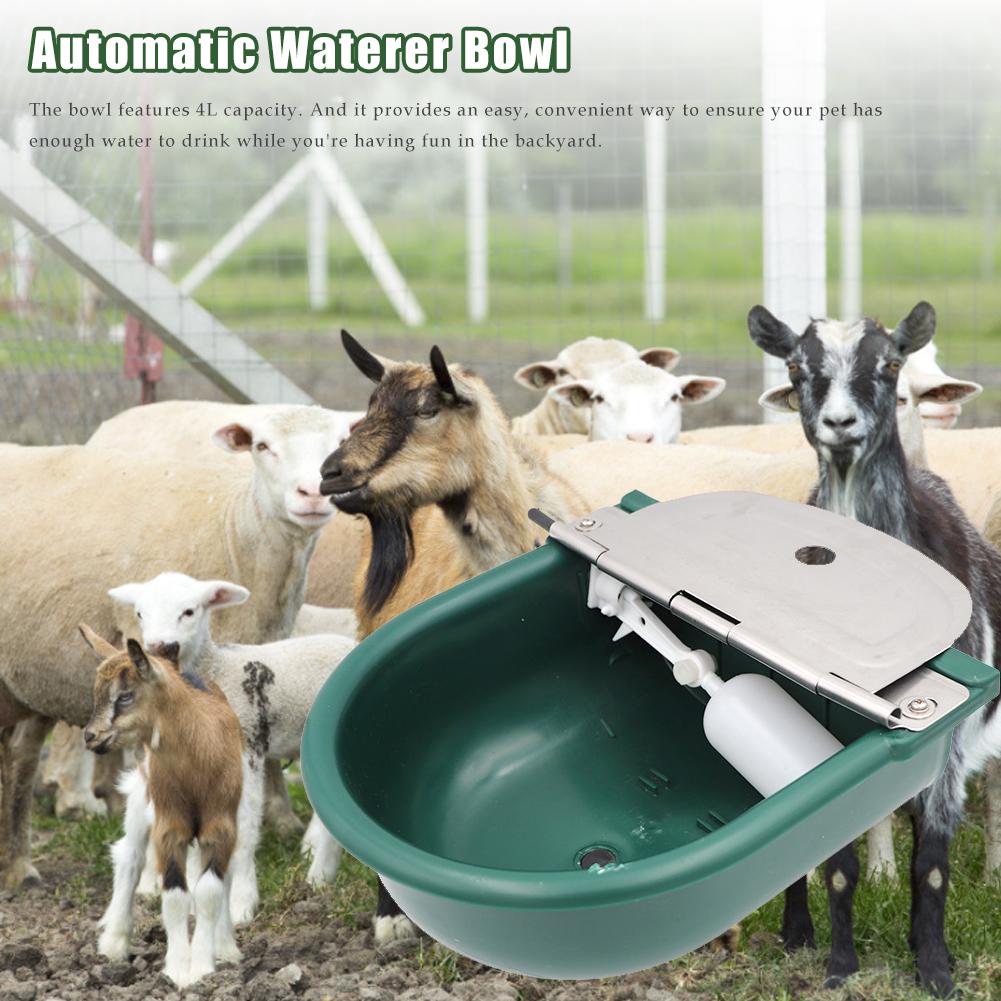 Farm Supplies 4L Float Valve Water Trough Livestock Drinking Bowl for Horse Cattle Sheep Goat Pig Automatic Livestock Waterer