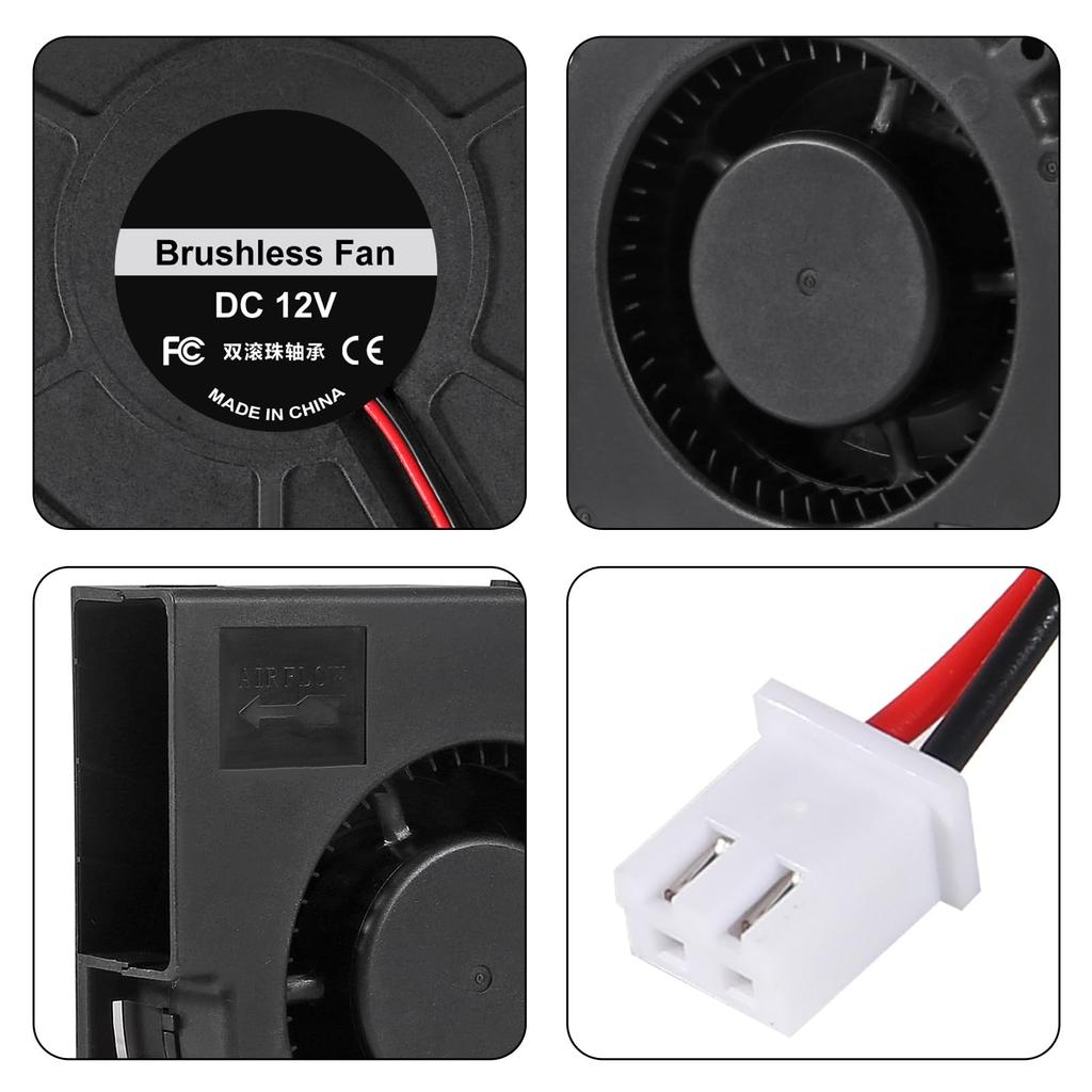 2pcs 120mm x 32mm DC 12V Dual Ball Bearing 12032 2Pin Radiator Brushless Cooling Fan Big Cooler 12cm/4.72 Inch Blower Fan 120mm x 120mm x 32mm