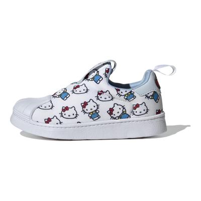 Hello Kitty x Superstar 360 C Zapatillas para niños con estampado integral blanco Blanco nube Azul halo Azul brillante IF7020