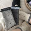 Polka Dot Socks Women'S Mid-Tube Socks Trendy Wool Versatile Lace Socks Warm Vertical Strips Stacked Socks