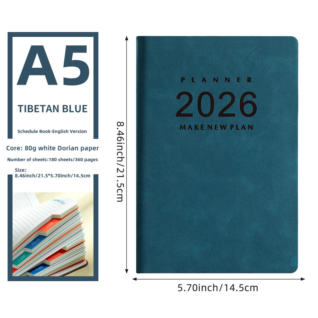 2026 Daily Planner & Calendar Magazine - 360 Pages Durable Hardcover,  To-Do List | The Perfect Teen Gift for the New Year