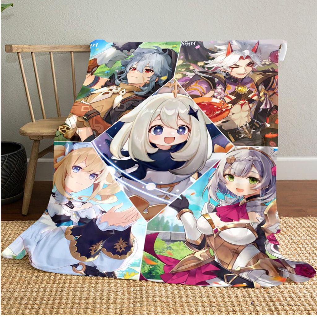 Genshin Heroes Blanket Soft And Portable All Season Home Bed Sofa Blanket Office Travel Nap Break Warm Blanket