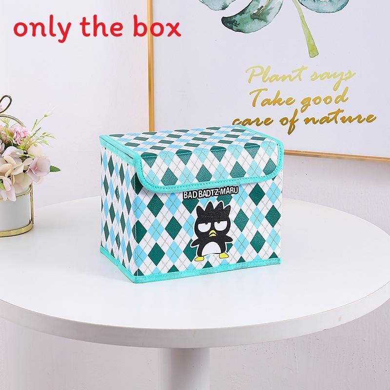 Hello Kitty Kuromi Cinnamoroll Melody Gittermuster Faltbare Klapp-Aufbewahrungsbox für Büro und Schlafzimmer