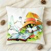 FFinal Fantasy Moogle FF VI Doublesided Printed Square Decorative Cushion Cover for Sofa Living Room Home Decor