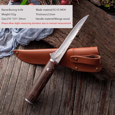 Forged Boning Knife Stainless Steel Kitchen Knife Slicing Paring Knife Meat Cleaver Vegetables Chef Knife with Cover