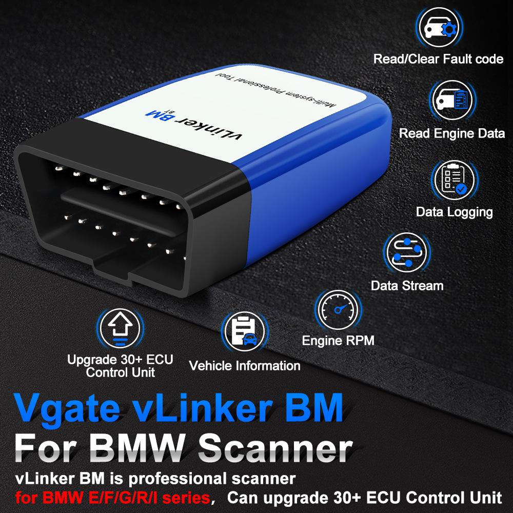 

vLinker BM+ Bluetooth Диагностический инструмент для BMW: Поддерживает BimmerCode на Android и Apple. BM+ (iOS, Android)
