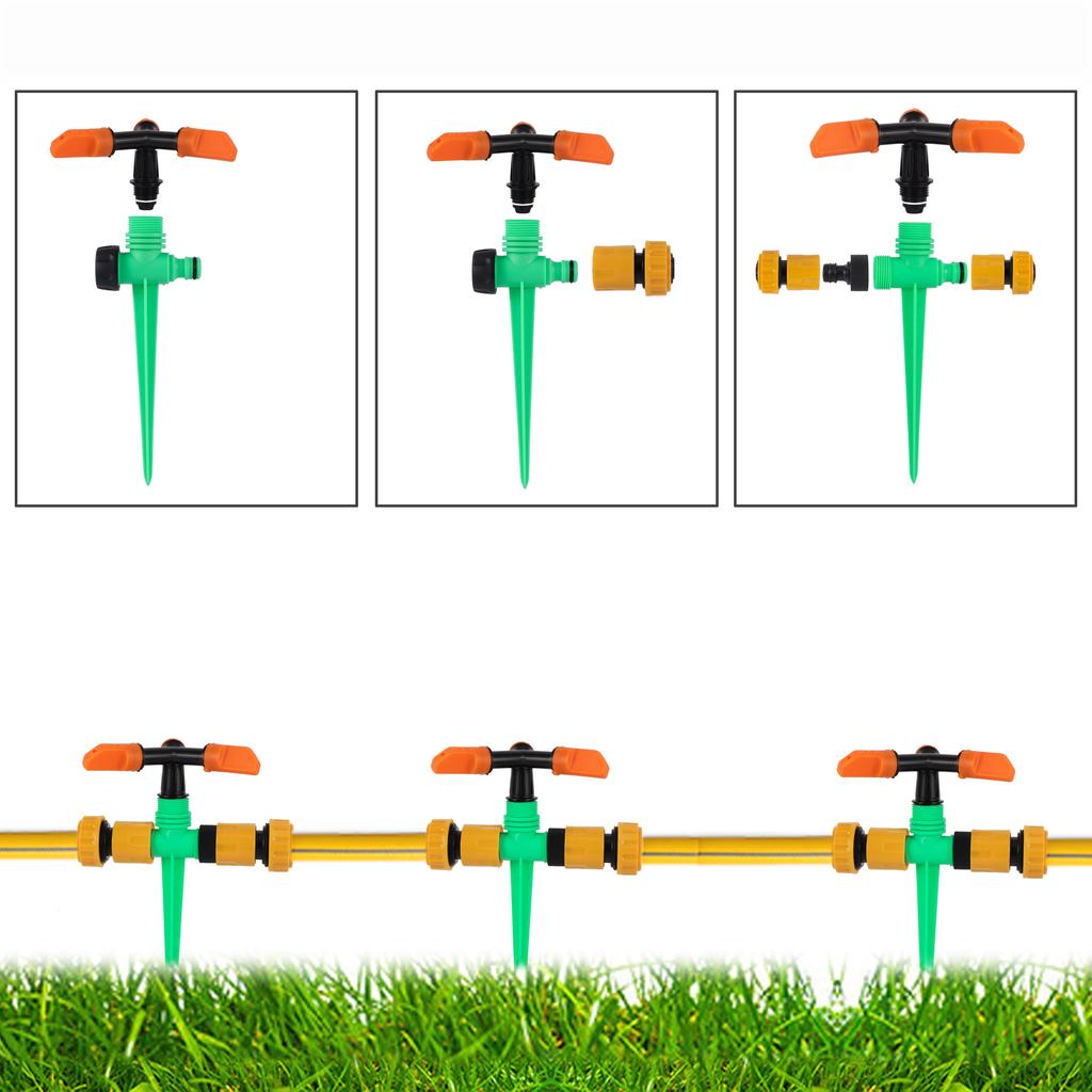 1/2" 3/4" Bracket Quick Connector 360 Degree Swivel Sprinkler Garden Patio Lawn Irrigation Watering Nozzle Bracket Accessories