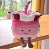 Cherry Cake Plush Toy - Soft Stuffed Doll Cute Kawaii Food Plushie for Girls' Birthday Gifts