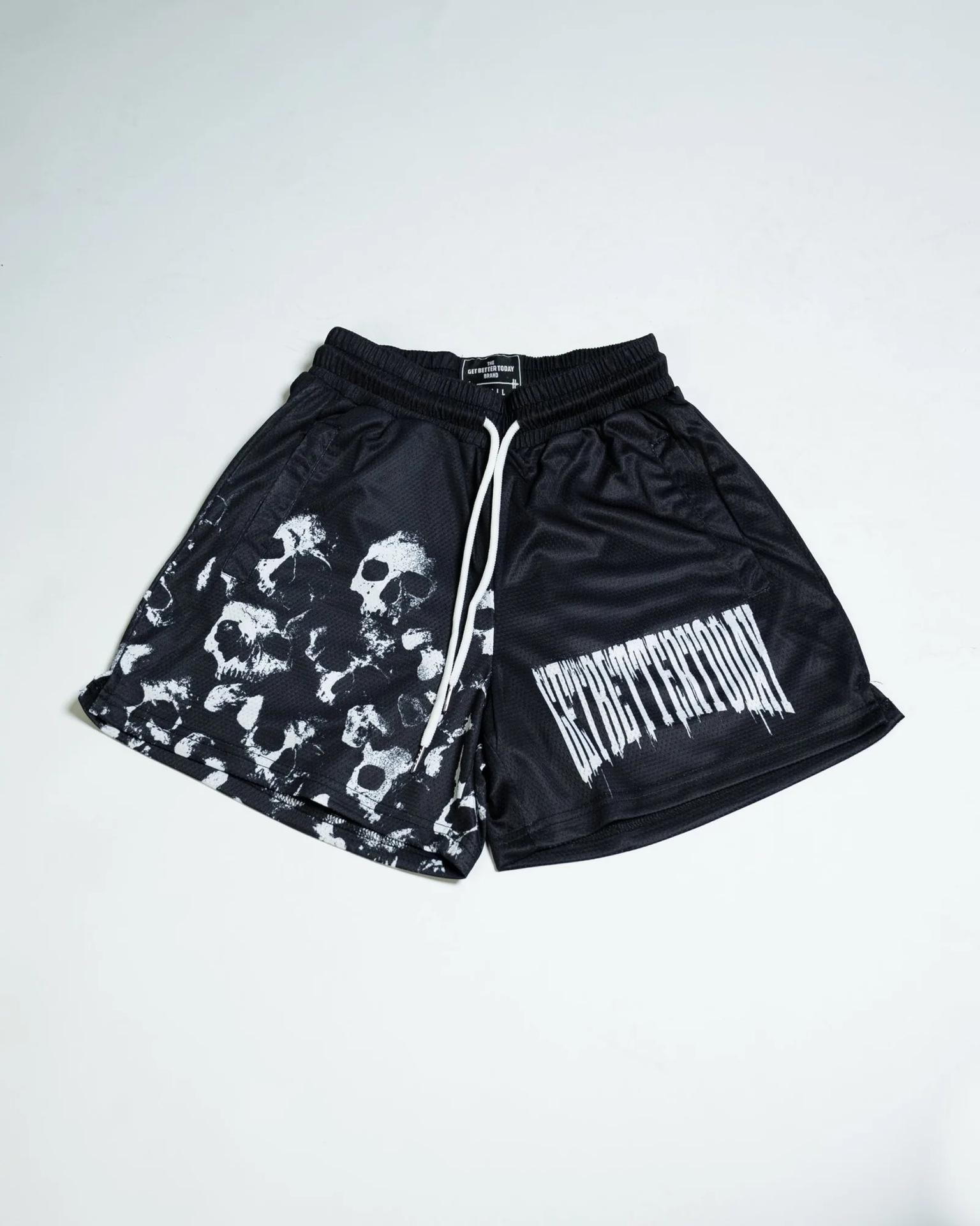 

Мужские быстросохнущие спортивные сетчатые шорты для бокса и бега L чёрный