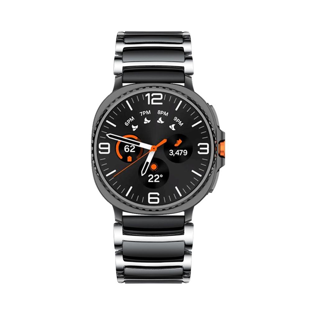 Keramik+Metall Armband für Samsung Galaxy Watch 8 Classic 46mm/Ultra 2025 47mm Mode Armband für Galaxy Watch 8 40mm 44mm Band Galaxy Watch 8 40mm