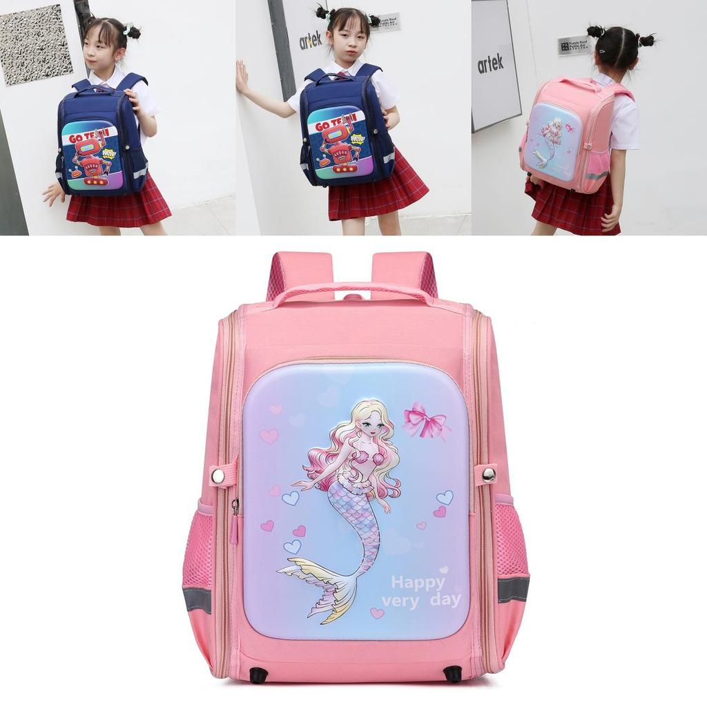 Adorable Cartoon Backpack For Kids Durable Oxford Fabric Large Capacity School Bag