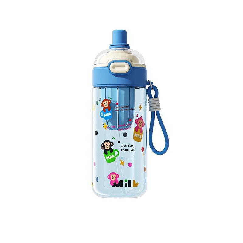 Water bottle1011 water cup girls high value double drinking straw summer large capacity children go to school portable plastic water cup