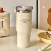 20oz Large Capacity Thermal Bottle for Girls Women Vacuum Insulation Cold Water Cup Portable Double Drink Straw Car Coffee Mug