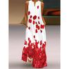 Summer Print Long Dress Women Beach Holiday Loose 3D Skirt
