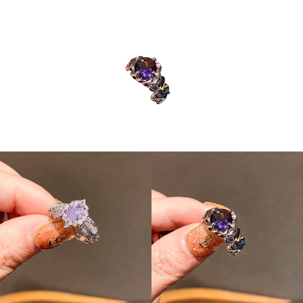 Zircon Oval Geometric Fashion Ring For Women Elegant Jewelry Accessory