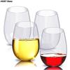1/2/4pcs Shatterproof Plastic Wine Glass Unbreakable PET Red Wine Tumbler Glasses Cups Reusable Transparent Fruit Juice Beer Cup