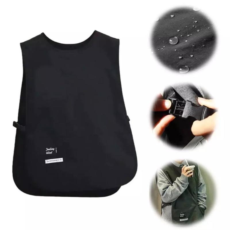Waterproof Vest Apron Coffee Shop Cooking Aprons Oilproof Bbq Aprons With Big Pocket Kitchen Waiter Workwear Apron