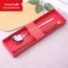 Shangheng Wenge Holz Essstäbchen & Edelstahl Löffel Geschenkset