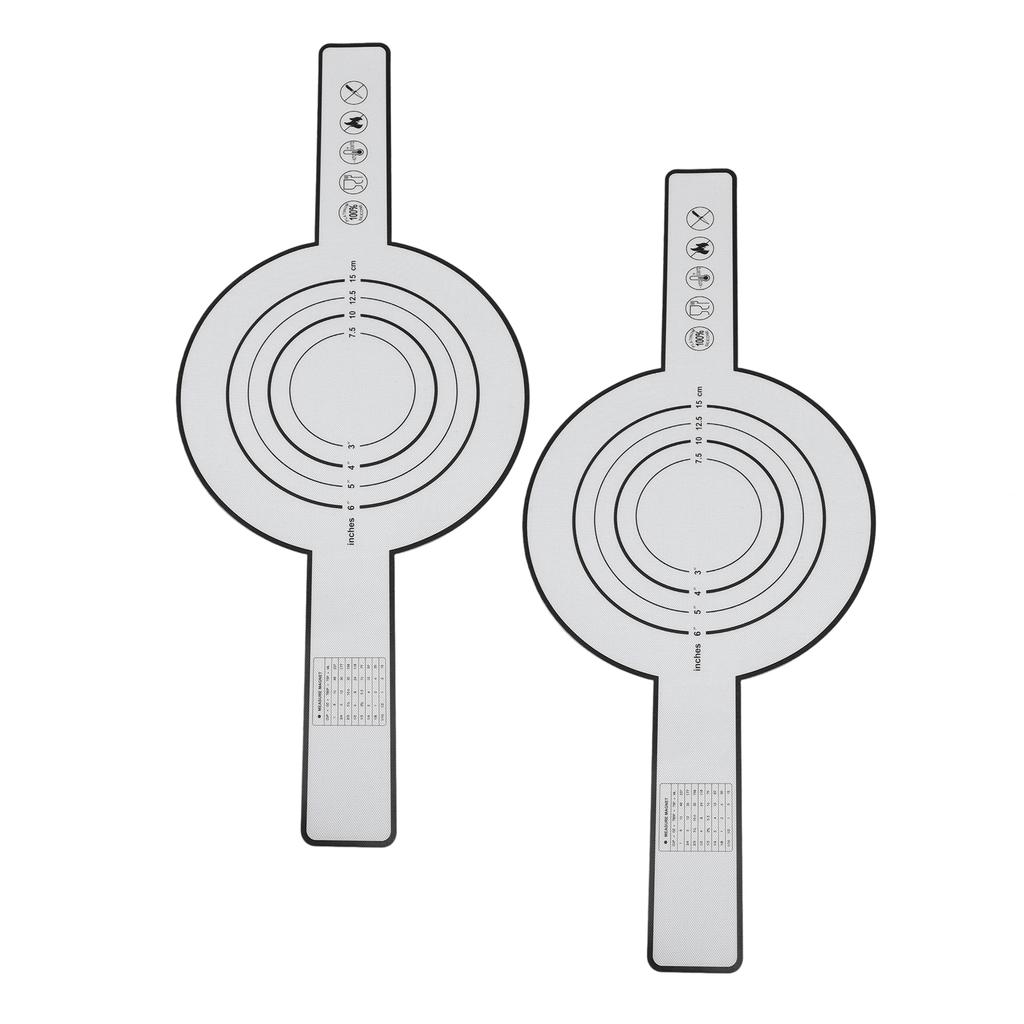 2pcs Bread Sling Silicone Heat Resistant Reusable Anti Stick Bread Baking Mat for Cooking Black