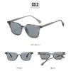 TR90 Frame Sunglasses, Unisex, Square Design, Large Frame, Slimming Effect, Suitable for Driving and Fishing