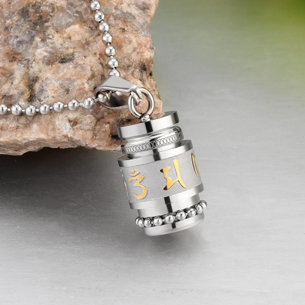 Retro Titanium Steel Buddhism Shurangama Mantra Pendant for Necklace Earring