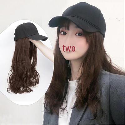 Women's Versatile Long Hair Wig Hat - Curly, Straight, Duckbill Cap