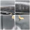 CELINE Vintage Macadam Triomphe Gold Hardware Flap One Semi Shoulder Bag Leather Black Women's Men's Unisex