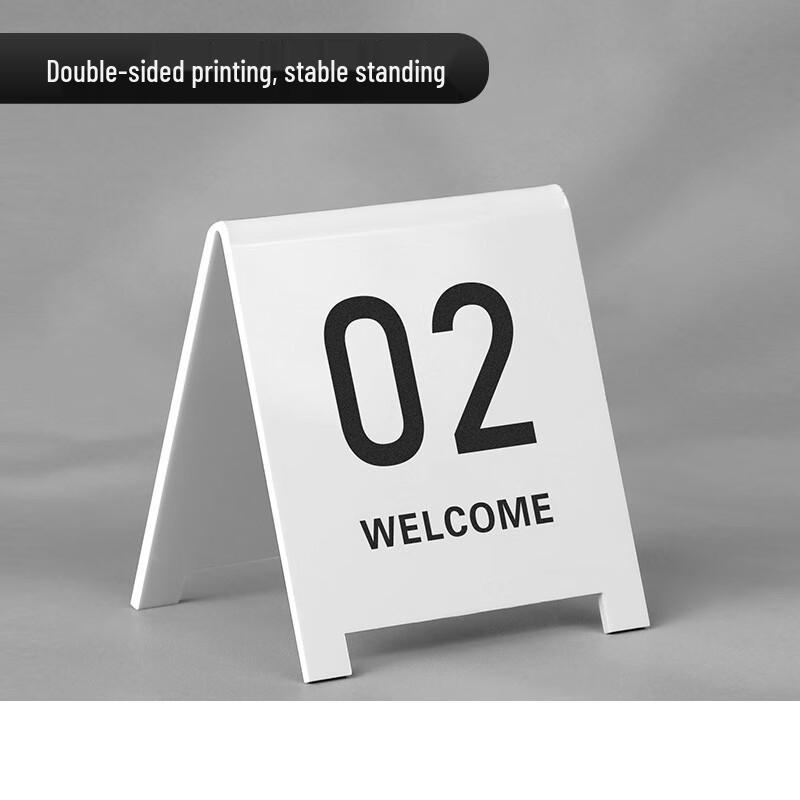 Longchan Double-Sided Acrylic Table Number Sign