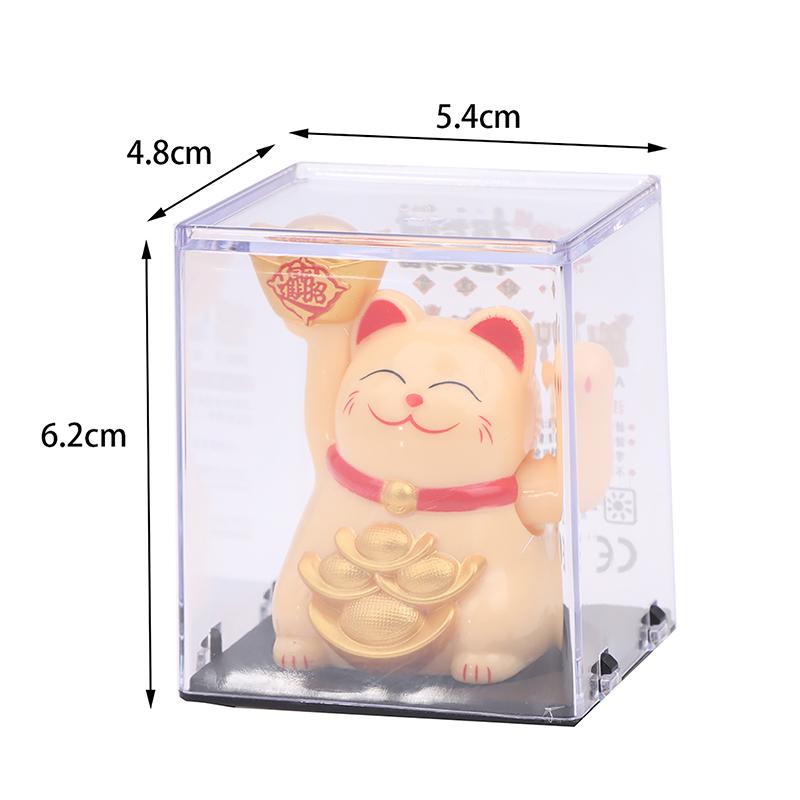 Solarbetriebene Automatisch Winkende Katze Winkende Glückskatze Glückskatze Für Heimdekoration Bürodeko Autoornament Geburtstagsgeschenk