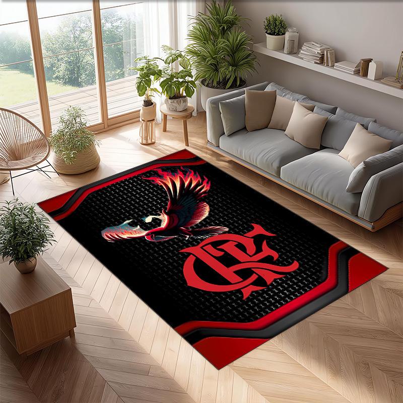 Flamengo - Printed Flannel Area Rug Non Slip Soft Polyester Floor Carpet Indoor Decor Mat for Bedroom Living Room Sofa