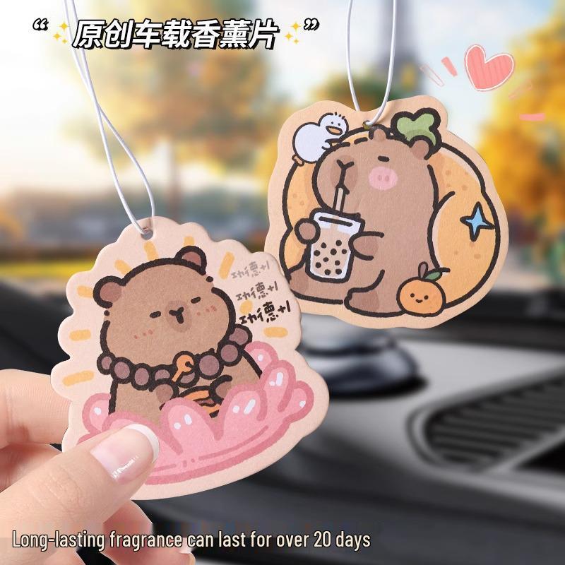 Car Scented Paper Freshener - Cute, Long-lasting Fragrance Odor Eliminator Pendant for Car Interior