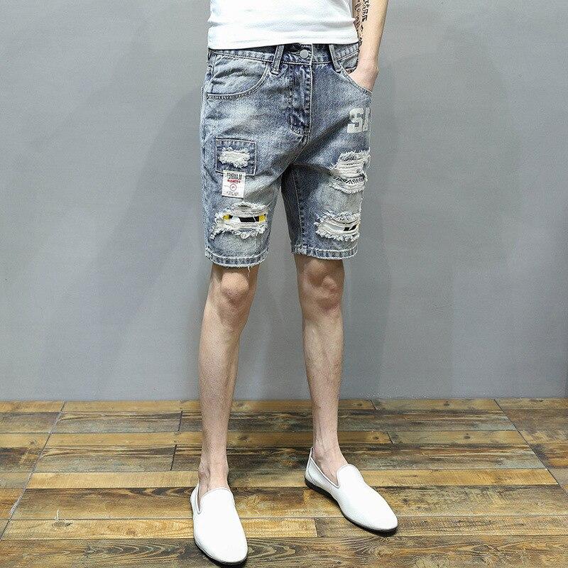 Denim Jeans Men 'S Shorts Streetwear 