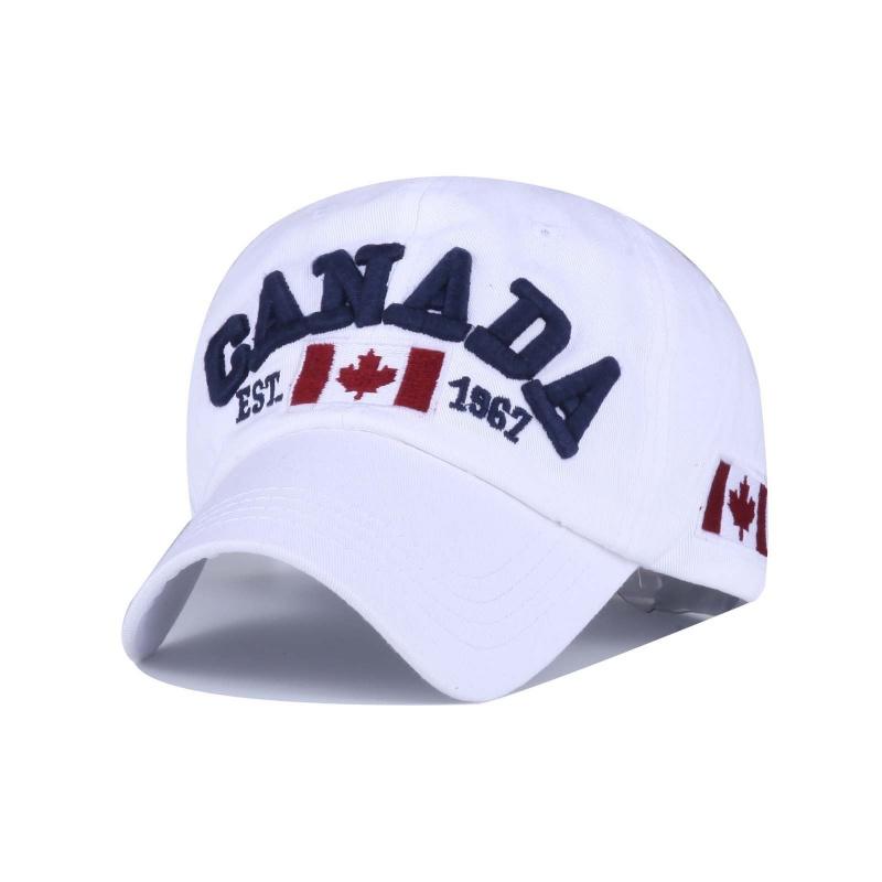 Men Women CANADA Letter Embroidery Baseball Cap Maple Leaf Flag Printed Hat Casual Adjustable Snapback Hip Hop Golf Sport Caps