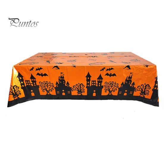 

Скатерть на Хэллоуин, одноразовая пластиковая водонепроницаемая крышка для обеденного стола, скатерть с рисунком тыквы и крови, украшение для вечеринки L C