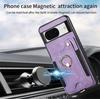 Ring Holder Cards Solt Leather Wallet Case for Google Pixel 8 Pro 7 7A 6 6A Magnetic Kickstand RFID Pouch Pocket Bag Strap Cover