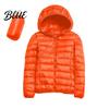 Polyester Lining Coat Pockets Zip-up with Hood Down Jacket Women Winter And Zipper Padded Warm
