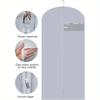 4pcs Extra for long Clothing Bags with Zipper Closure | Heavy-Duty Clear Garment Storage Bags, Dustproof & Moisture-Resistant